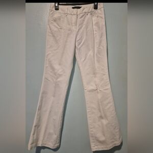 Y2K Express White Editor Trouser Twill Pants Sz 4 Wide Leg Low  Rise Classic